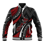 Aotearoa New Zealand Native Birds Map Baseball Jacket Silver Fern Tribal Pattern
