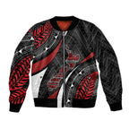 Aotearoa New Zealand Native Birds Map Bomber Jacket Silver Fern Tribal Pattern