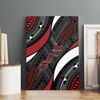 Aotearoa New Zealand Native Birds Map Canvas Wall Art Silver Fern Tribal Pattern