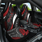 Aotearoa New Zealand Native Birds Map Car Seat Cover Silver Fern Tribal Pattern