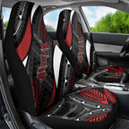 Aotearoa New Zealand Native Birds Map Car Seat Cover Silver Fern Tribal Pattern