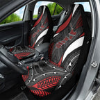 Aotearoa New Zealand Native Birds Map Car Seat Cover Silver Fern Tribal Pattern