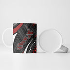 Aotearoa New Zealand Native Birds Map Ceramic Mug Silver Fern Tribal Pattern
