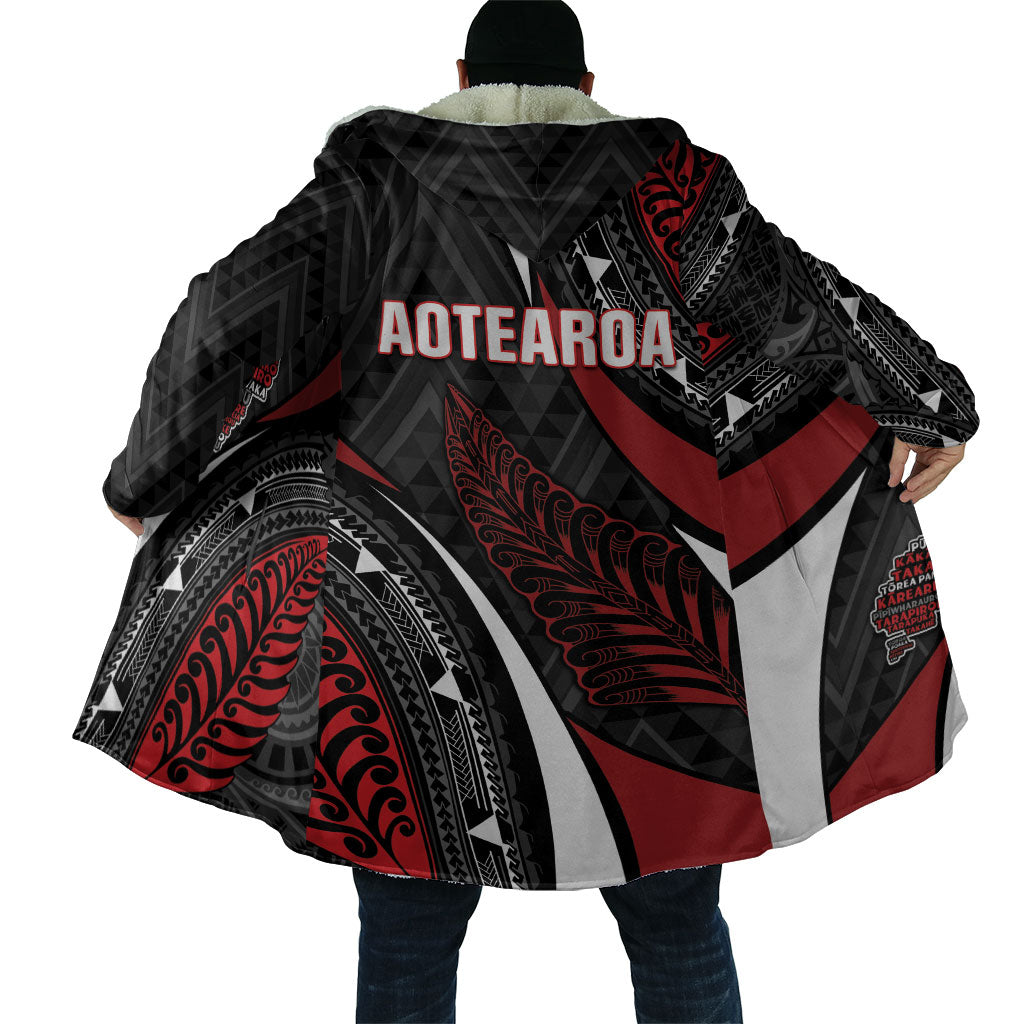 Aotearoa New Zealand Native Birds Map Cloak Silver Fern Tribal Pattern