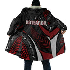 Aotearoa New Zealand Native Birds Map Cloak Silver Fern Tribal Pattern