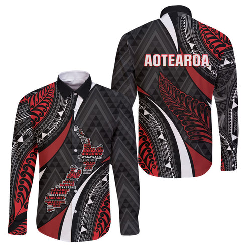 Aotearoa New Zealand Native Birds Map Family Matching Off Shoulder Short Dress and Hawaiian Shirt Silver Fern Tribal Pattern