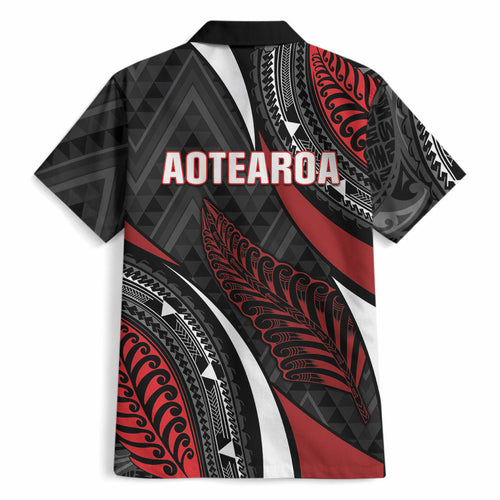 Aotearoa New Zealand Native Birds Map Hawaiian Shirt Silver Fern Tribal Pattern