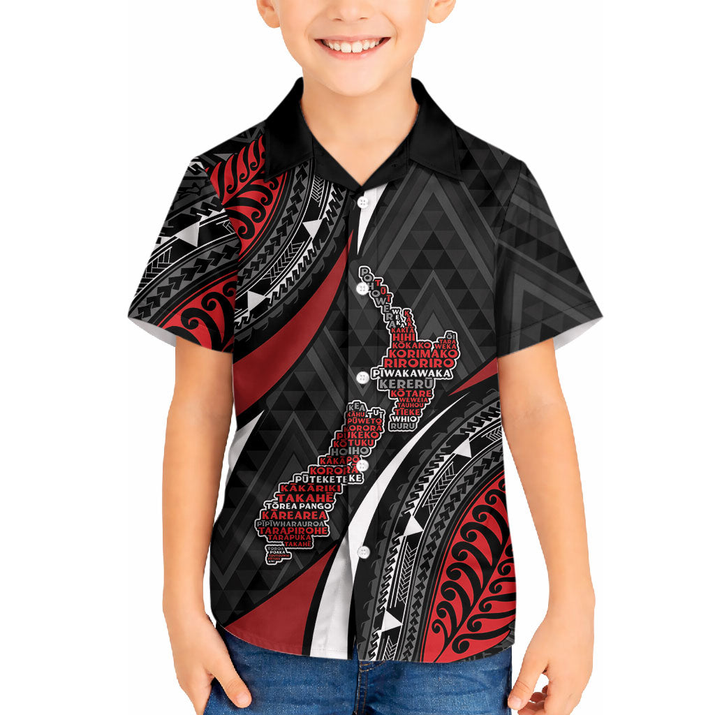 Aotearoa New Zealand Native Birds Map Hawaiian Shirt Silver Fern Tribal Pattern