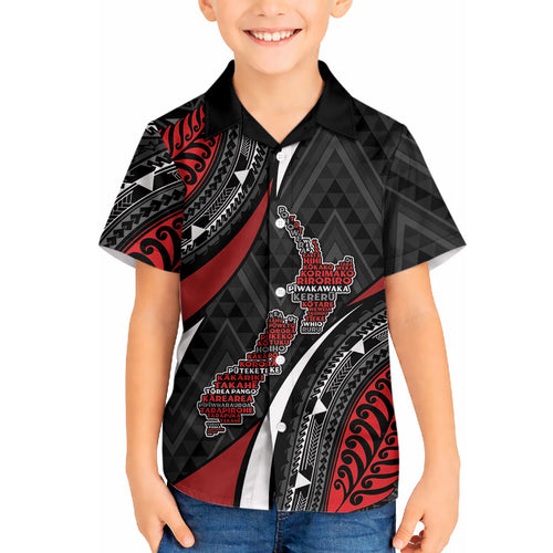 Aotearoa New Zealand Native Birds Map Hawaiian Shirt Silver Fern Tribal Pattern