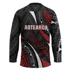 Aotearoa New Zealand Native Birds Map Hockey Jersey Silver Fern Tribal Pattern