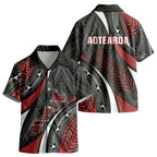 Aotearoa New Zealand Native Birds Map Kid Hawaiian Shirt Silver Fern Tribal Pattern