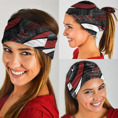 Aotearoa New Zealand Native Birds Map Neck Gaiter Silver Fern Tribal Pattern