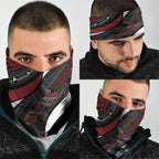 Aotearoa New Zealand Native Birds Map Neck Gaiter Silver Fern Tribal Pattern