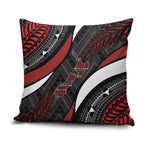 Aotearoa New Zealand Native Birds Map Pillow Cover Silver Fern Tribal Pattern