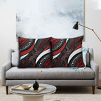 Aotearoa New Zealand Native Birds Map Pillow Cover Silver Fern Tribal Pattern