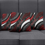 Aotearoa New Zealand Native Birds Map Pillow Cover Silver Fern Tribal Pattern