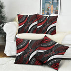 Aotearoa New Zealand Native Birds Map Pillow Cover Silver Fern Tribal Pattern