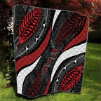 Aotearoa New Zealand Native Birds Map Quilt Silver Fern Tribal Pattern