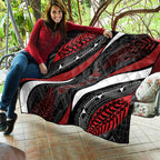Aotearoa New Zealand Native Birds Map Quilt Silver Fern Tribal Pattern