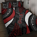 Aotearoa New Zealand Native Birds Map Quilt Bed Set Silver Fern Tribal Pattern