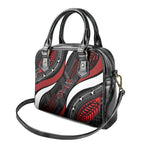 Aotearoa New Zealand Native Birds Map Shoulder Handbag Silver Fern Tribal Pattern