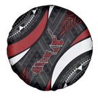 Aotearoa New Zealand Native Birds Map Spare Tire Cover Silver Fern Tribal Pattern
