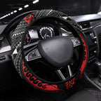 Aotearoa New Zealand Native Birds Map Steering Wheel Cover Silver Fern Tribal Pattern