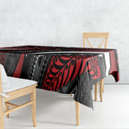 Aotearoa New Zealand Native Birds Map Tablecloth Silver Fern Tribal Pattern