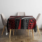 Aotearoa New Zealand Native Birds Map Tablecloth Silver Fern Tribal Pattern