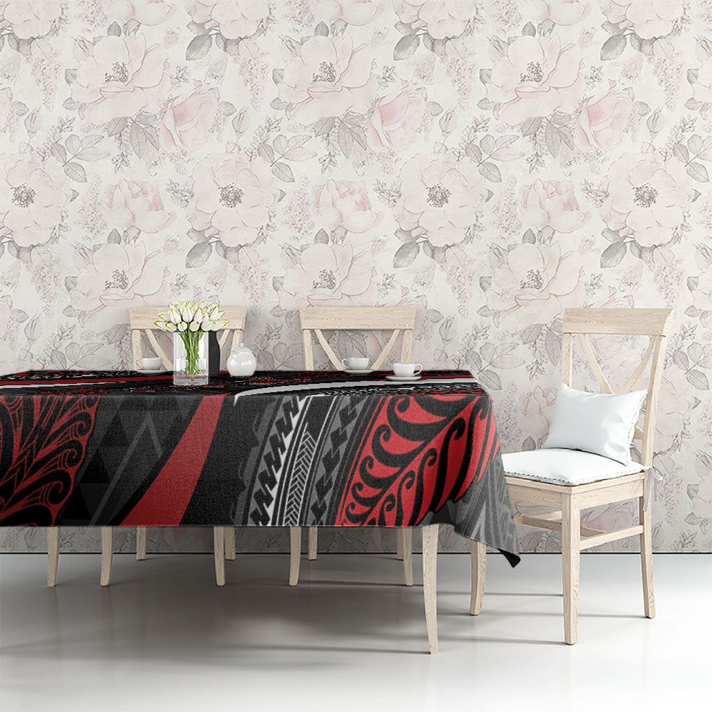 Aotearoa New Zealand Native Birds Map Tablecloth Silver Fern Tribal Pattern