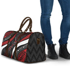 Aotearoa New Zealand Native Birds Map Travel Bag Silver Fern Tribal Pattern