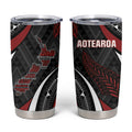 Aotearoa New Zealand Native Birds Map Tumbler Cup Silver Fern Tribal Pattern