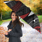Aotearoa New Zealand Native Birds Map Umbrella Silver Fern Tribal Pattern