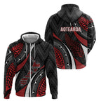 Aotearoa New Zealand Native Birds Map Zip Hoodie Silver Fern Tribal Pattern
