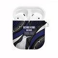 Personalised New Zealand Kiwi AirPods Case Silver Fern Tribal Pattern