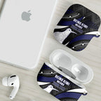 Personalised New Zealand Kiwi AirPods Case Silver Fern Tribal Pattern
