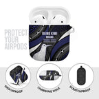 Personalised New Zealand Kiwi AirPods Case Silver Fern Tribal Pattern