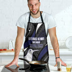 Personalised New Zealand Kiwi Apron Silver Fern Tribal Pattern
