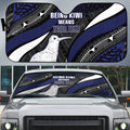 Personalised New Zealand Kiwi Auto Sun Shade Silver Fern Tribal Pattern