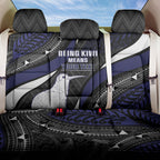 Personalised New Zealand Kiwi Back Car Seat Cover Silver Fern Tribal Pattern