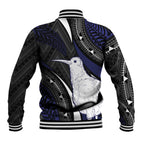 Personalised New Zealand Kiwi Baseball Jacket Silver Fern Tribal Pattern