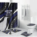 Personalised New Zealand Kiwi Bathroom Set Silver Fern Tribal Pattern