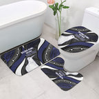 Personalised New Zealand Kiwi Bathroom Set Silver Fern Tribal Pattern