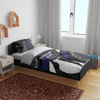 Personalised New Zealand Kiwi Bedding Set Silver Fern Tribal Pattern