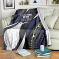 Personalised New Zealand Kiwi Blanket Silver Fern Tribal Pattern