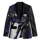 Personalised New Zealand Kiwi Blazer Silver Fern Tribal Pattern