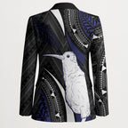 Personalised New Zealand Kiwi Blazer Silver Fern Tribal Pattern