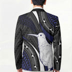 Personalised New Zealand Kiwi Blazer Silver Fern Tribal Pattern