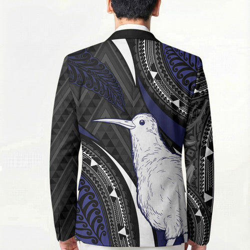 Personalised New Zealand Kiwi Blazer Silver Fern Tribal Pattern