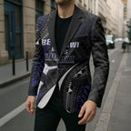 Personalised New Zealand Kiwi Blazer Silver Fern Tribal Pattern